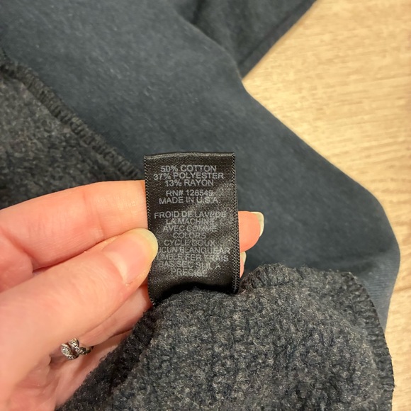 Aviator Nation Women’s 5 Stripe Hoodie Faded Smoke Gray Navy Size S - Picture 7 of 8